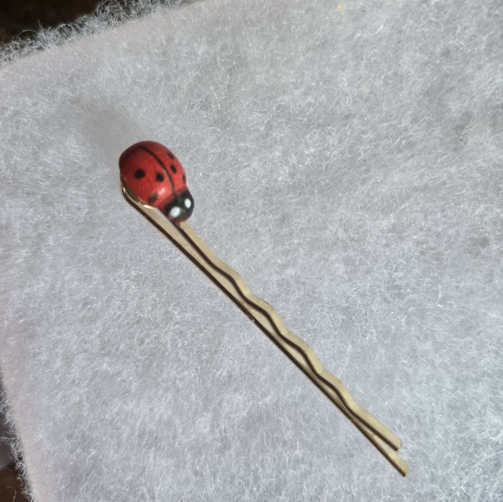 LADYBUG CLIP IN BOBBYPIN HAIR ACCESSORY